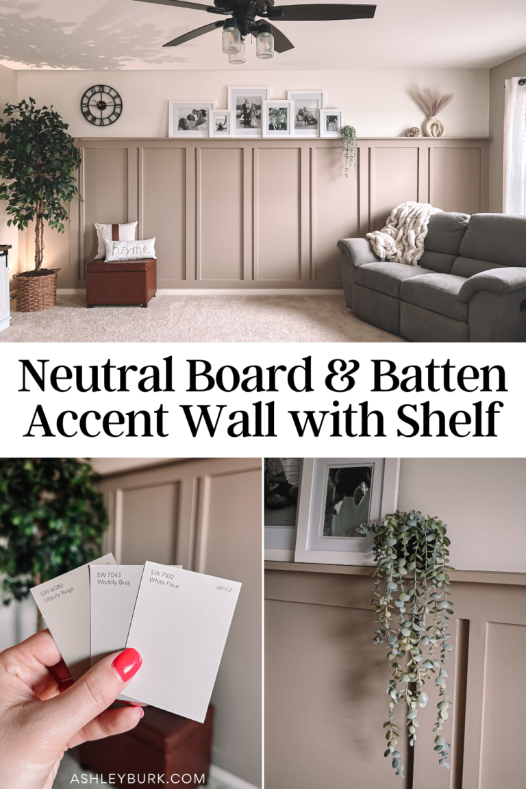 DIY Board And Batten With Shelf Tutorial Ashley Burk