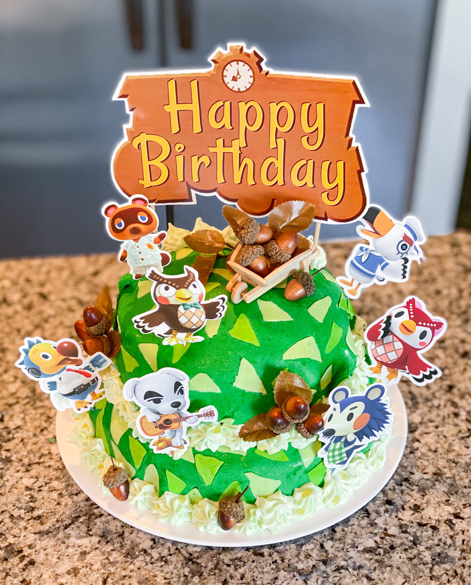 DIY Animal Crossing Birthday Cake