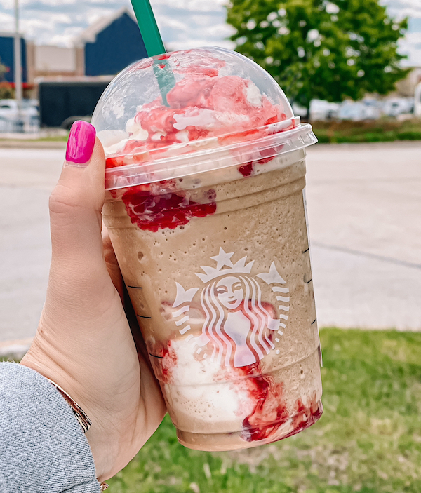 Strawberry Funnel Cake Frappuccino