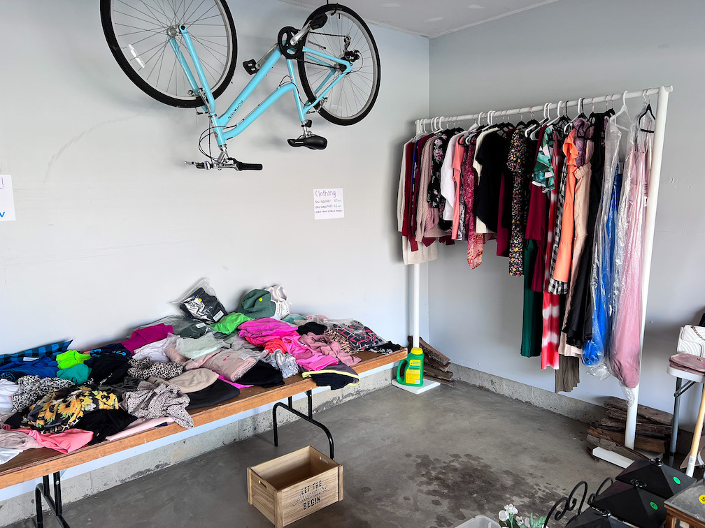 How to Hang Clothes for a Garage Sale