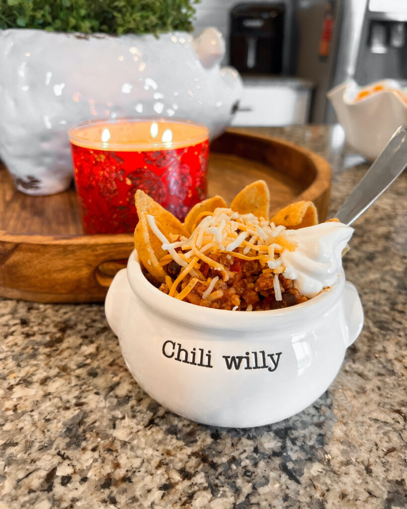Simple Hearty Slow Cooker Chili Recipe • Ashley Burk Home + Lifestyle