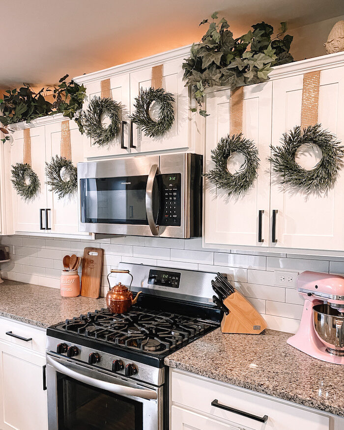 DIY Kitchen Cabinet Wreaths